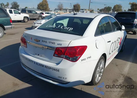 2012 Chevrolet Cruze Ltz из США, поврежденный, VIN 1G1PH5SC9C7388491
